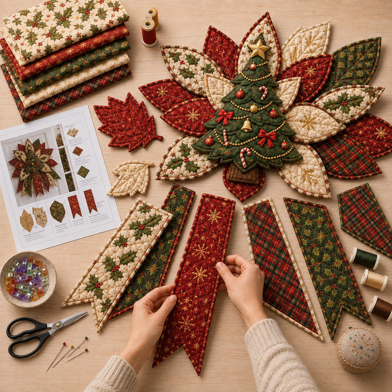 Holiday Quilted Door Hanging DIY Kit